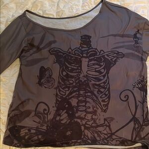 Women's Skeleton Print Top